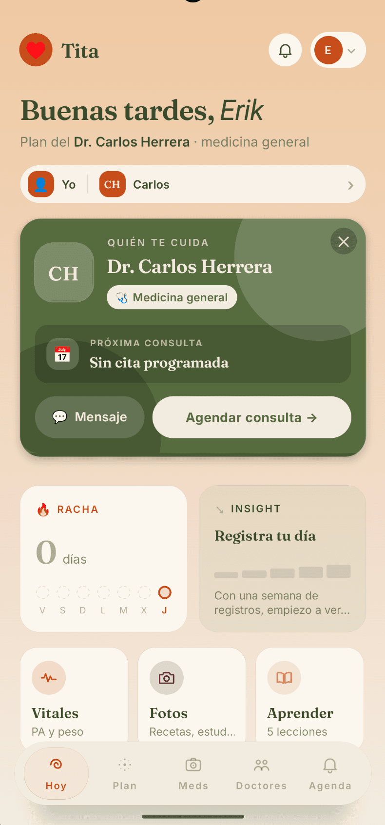 Tita · App del paciente